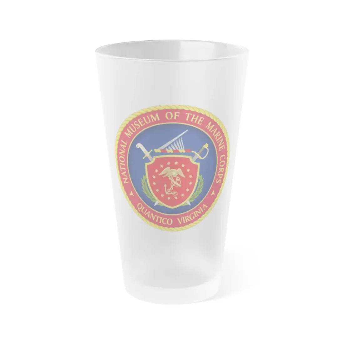 National Museum of the Marine Corps NMMC (USMC) Frosted Pint Glass 16oz Default Title - Go Mug Yourself