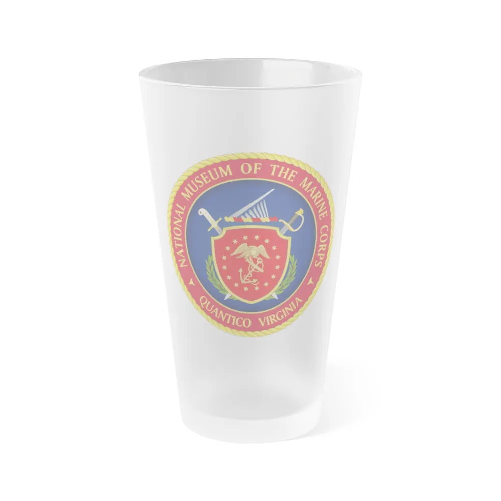 National Museum of the Marine Corps NMMC (USMC) Frosted Pint Glass 16oz-Go Mug Yourself