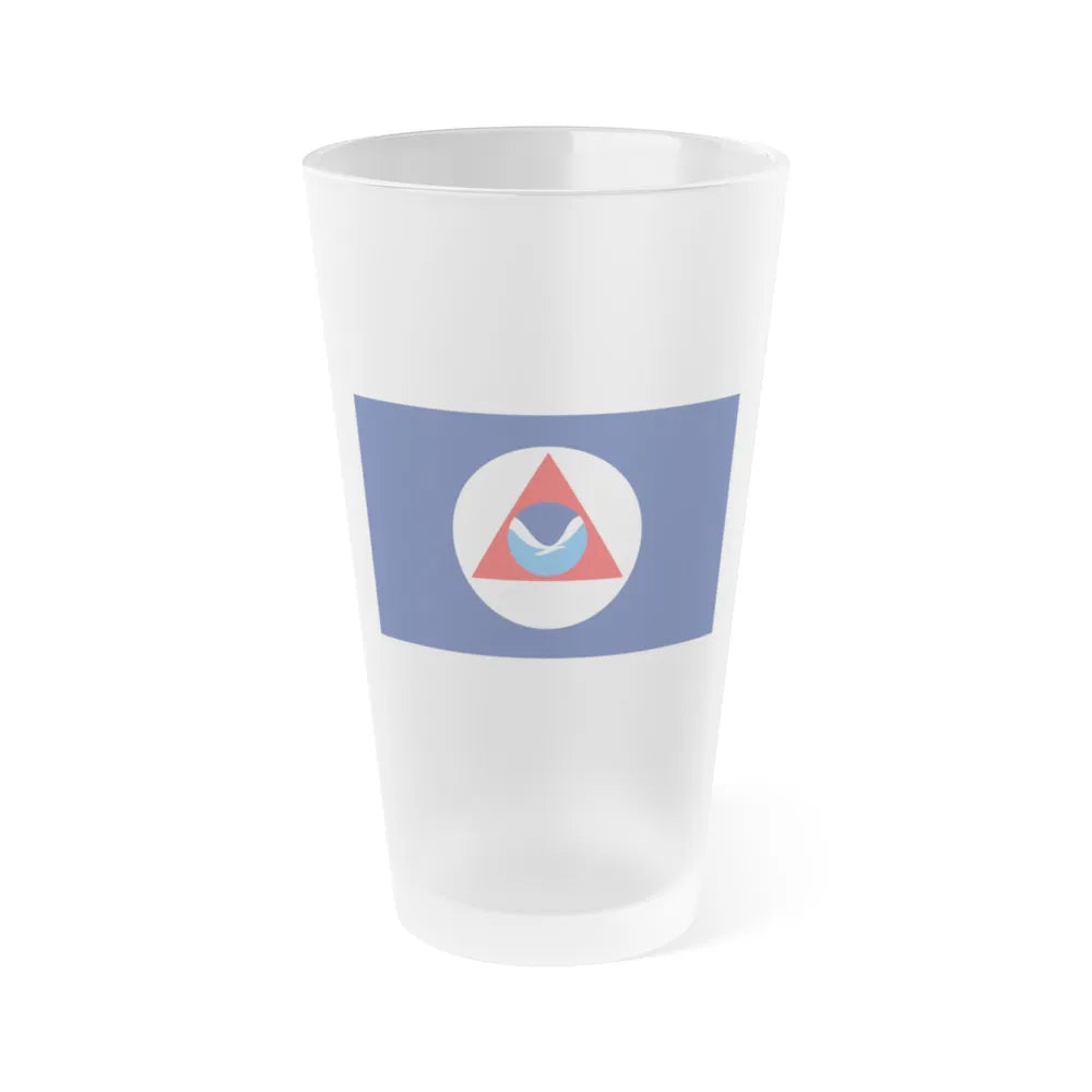 National Oceanic and Atmospheric Administration Flag - Frosted Pint Glass 16oz-16oz-Frosted-Go Mug Yourself