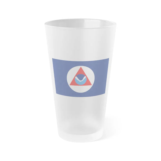 National Oceanic and Atmospheric Administration Flag - Frosted Pint Glass 16oz-16oz-Frosted-Go Mug Yourself