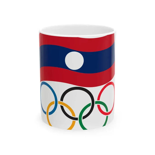 National Olympic Committee of Lao logo (Laos) White Coffee Mug 11oz - Go Mug Yourself