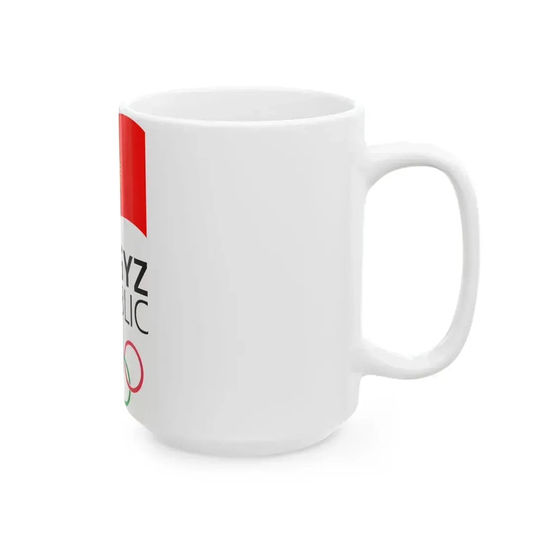 National Olympic Committee of the Kyrgyz Republic logo (Kyrgyzstan) White Coffee Mug - Go Mug Yourself