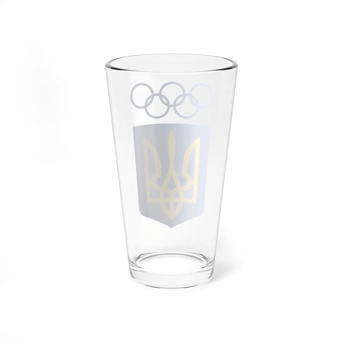 National Olympic Committee of Ukraine logo (Ukraine) (Coat of Arms) Pint Glass 16oz - Go Mug Yourself