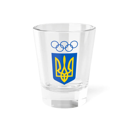 National Olympic Committee of Ukraine logo (Ukraine) (Coat of Arms) Shot Glass 1.5oz 1.5oz - Go Mug Yourself