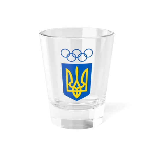 National Olympic Committee of Ukraine logo (Ukraine) (Coat of Arms) Shot Glass 1.5oz 1.5oz - Go Mug Yourself