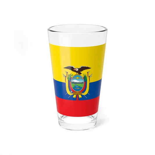 National Standard of Ecuador (Ecuador) Pint Glass 16oz 16oz - Go Mug Yourself