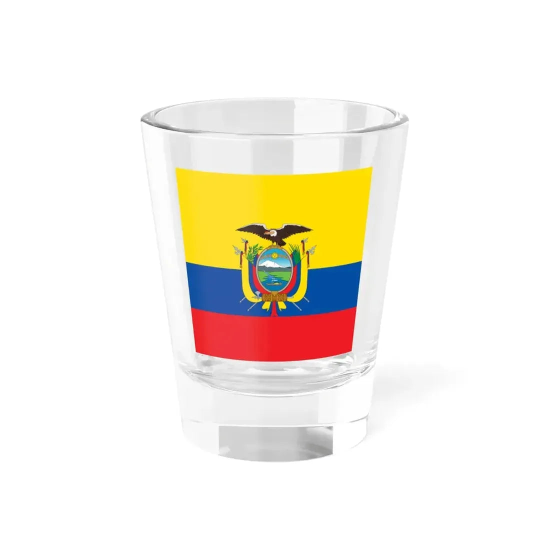 National Standard of Ecuador (Ecuador) Shot Glass 1.5oz 1.5oz - Go Mug Yourself