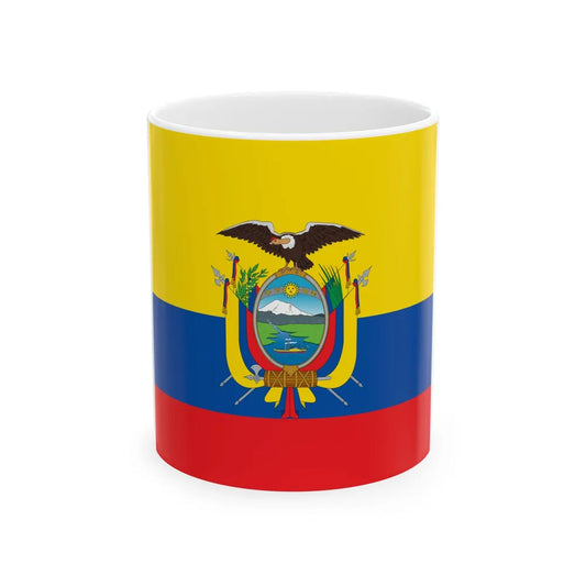 National Standard of Ecuador (Ecuador) White Coffee Mug 11oz - Go Mug Yourself