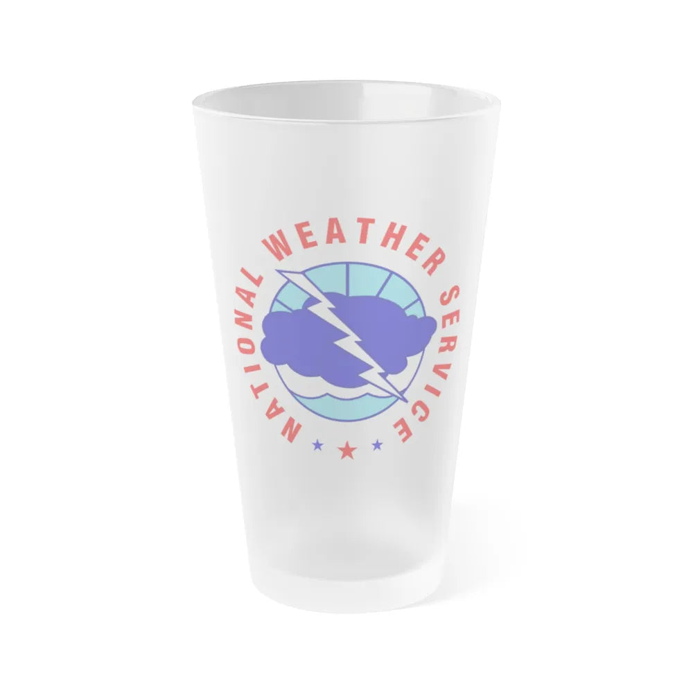 National Weather Service - Frosted Pint Glass 16oz-16oz-Frosted-Go Mug Yourself