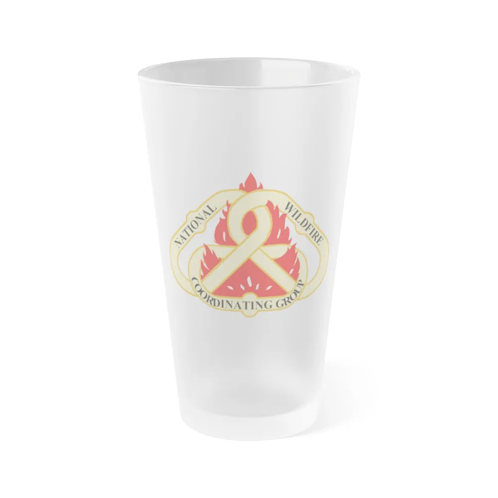 National Wildfire Coordinating Group - Frosted Pint Glass 16oz-16oz-Frosted-Go Mug Yourself