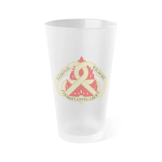 National Wildfire Coordinating Group - Frosted Pint Glass 16oz 16oz Frosted - Go Mug Yourself