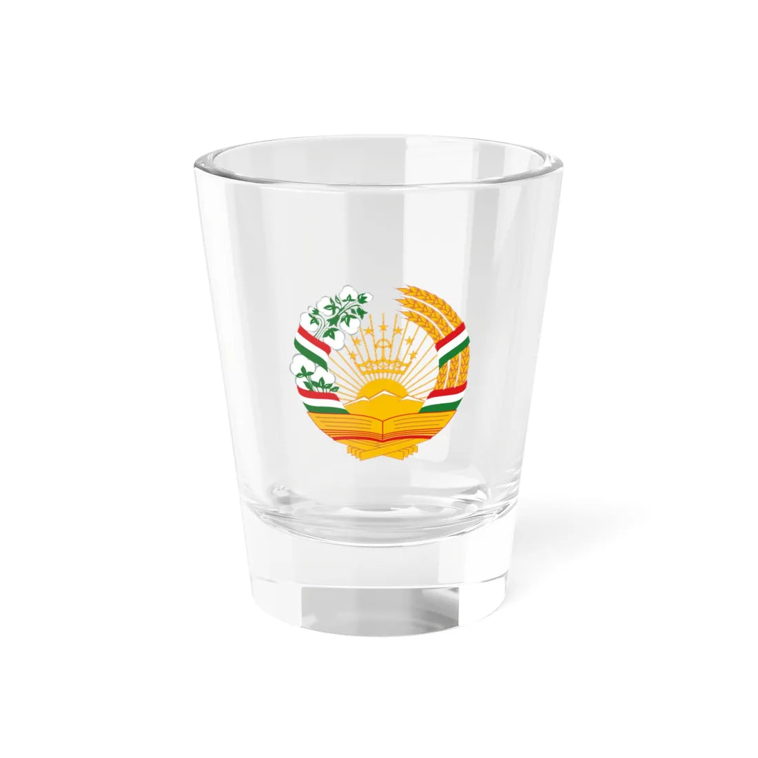 Nationalsymbol2024 (Tajikistan) (Coat of Arms) Shot Glass 1.5oz 1.5oz - Go Mug Yourself