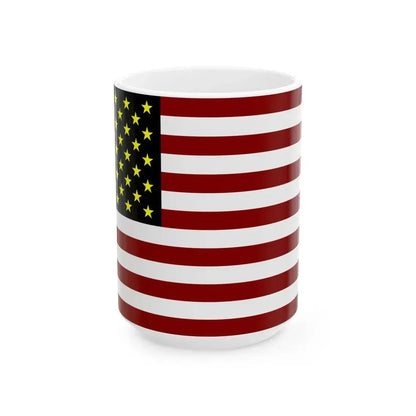 Native America Flag (United States) White Coffee Mug 15oz - Go Mug Yourself
