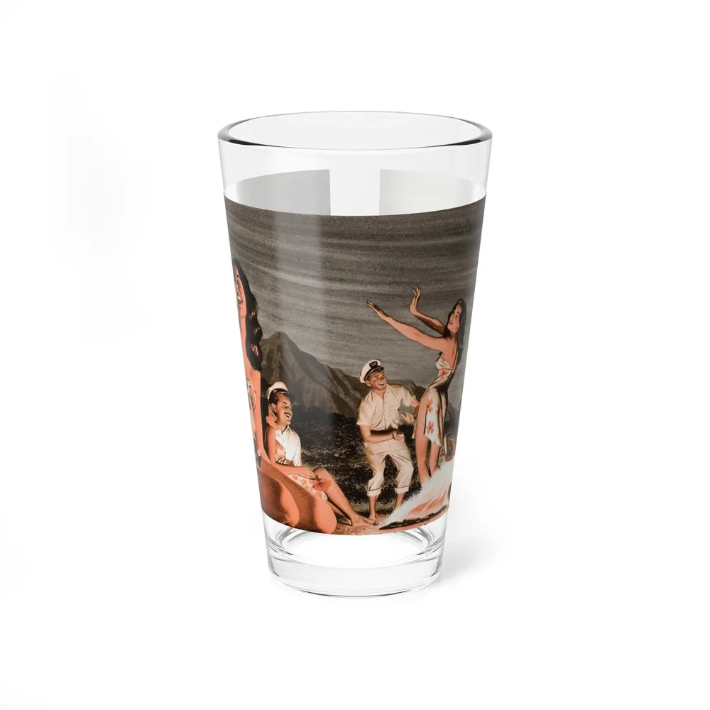 Native Dancers, Man's magazine illustration (Magazine Illustration) Pint Glass 16oz-16oz-Go Mug Yourself