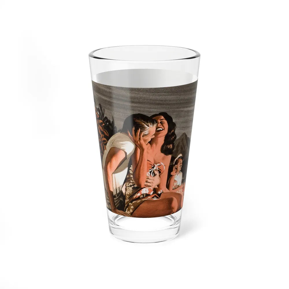 Native Dancers, Man's magazine illustration (Magazine Illustration) Pint Glass 16oz-Go Mug Yourself