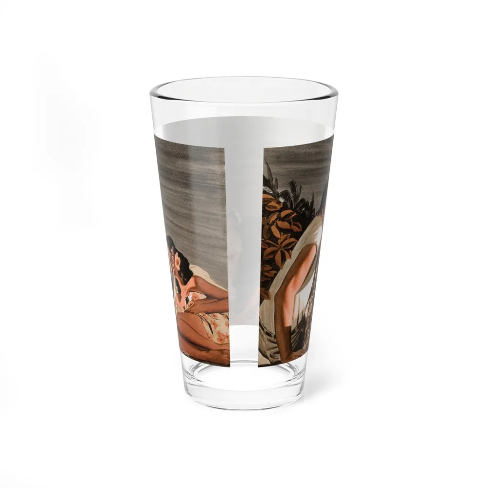 Native Dancers, Man's magazine illustration (Magazine Illustration) Pint Glass 16oz-Go Mug Yourself