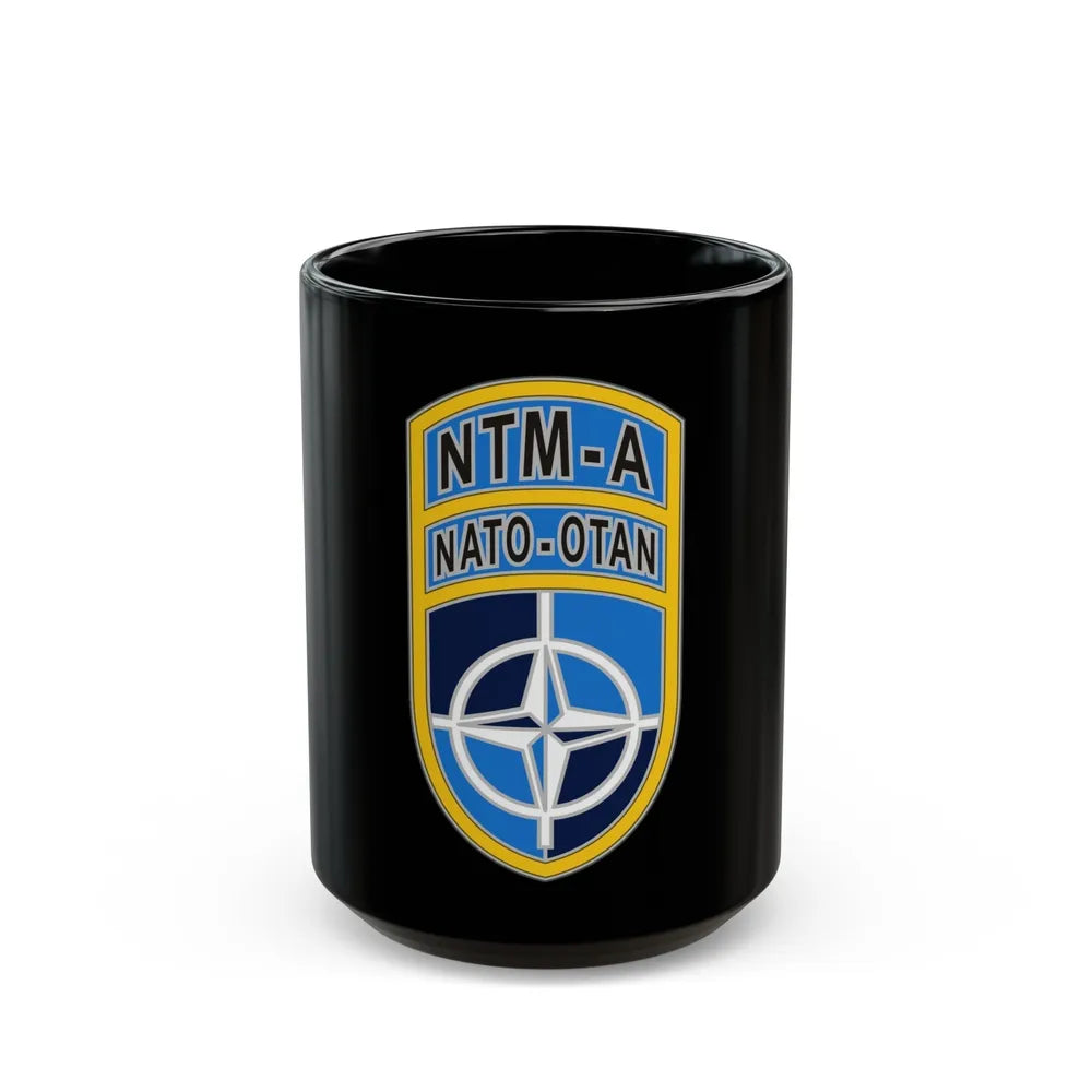 NATO Training MissionAfghanistan (U.S. Army) Black Coffee Mug-15oz-Go Mug Yourself