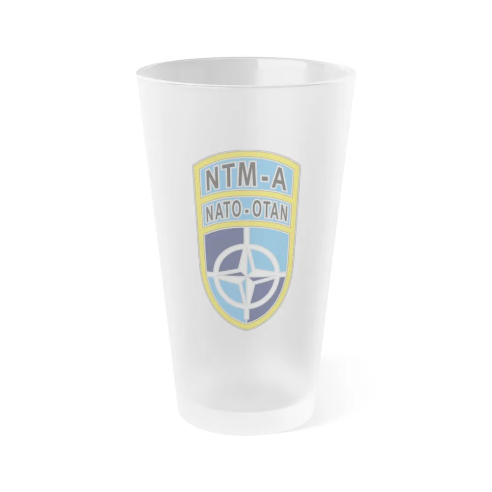 NATO Training MissionAfghanistan (U.S. Army) Frosted Pint Glass 16oz-Go Mug Yourself