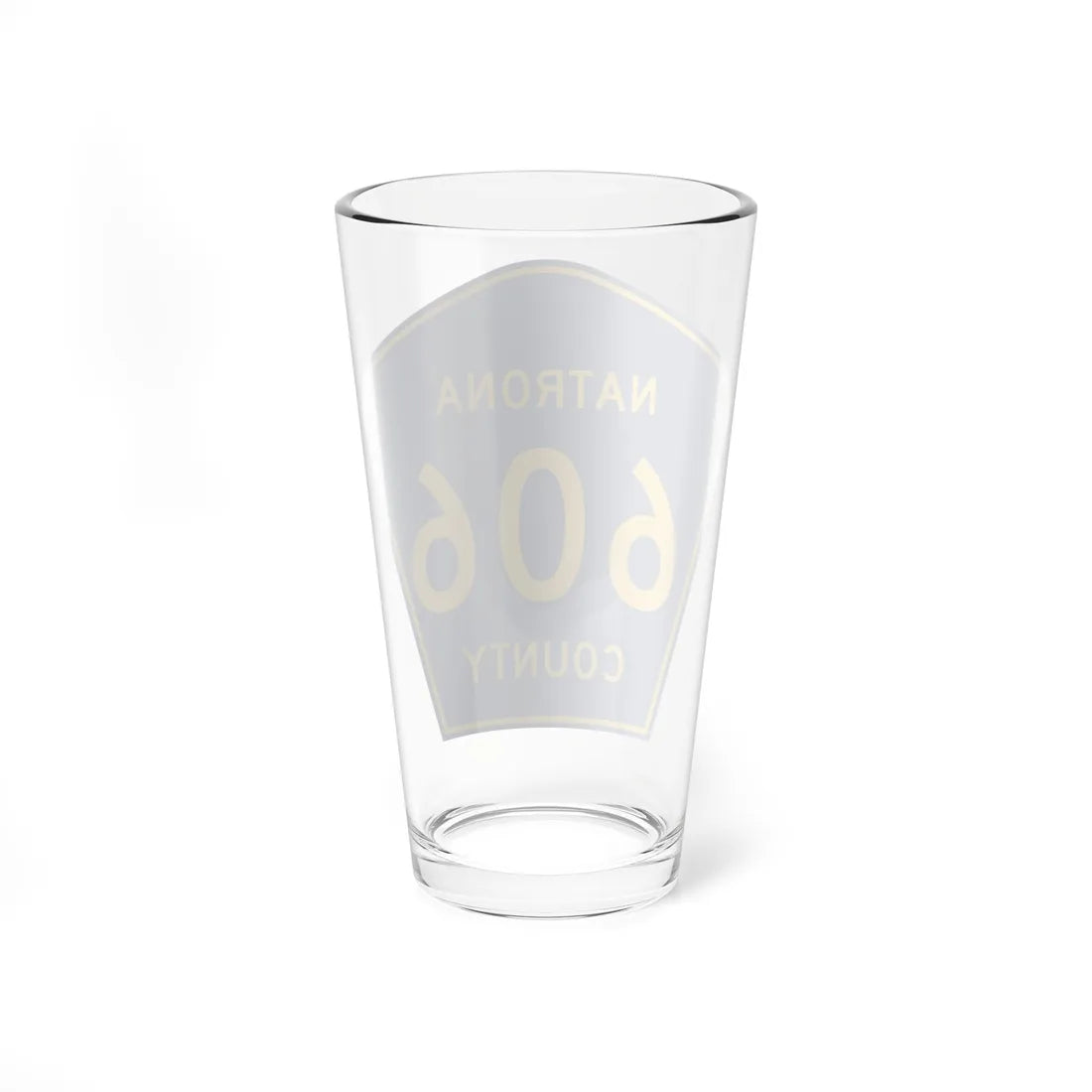 Natrona County Route 606 WY (Wyoming) (Road Sign) Pint Glass 16oz - Go Mug Yourself