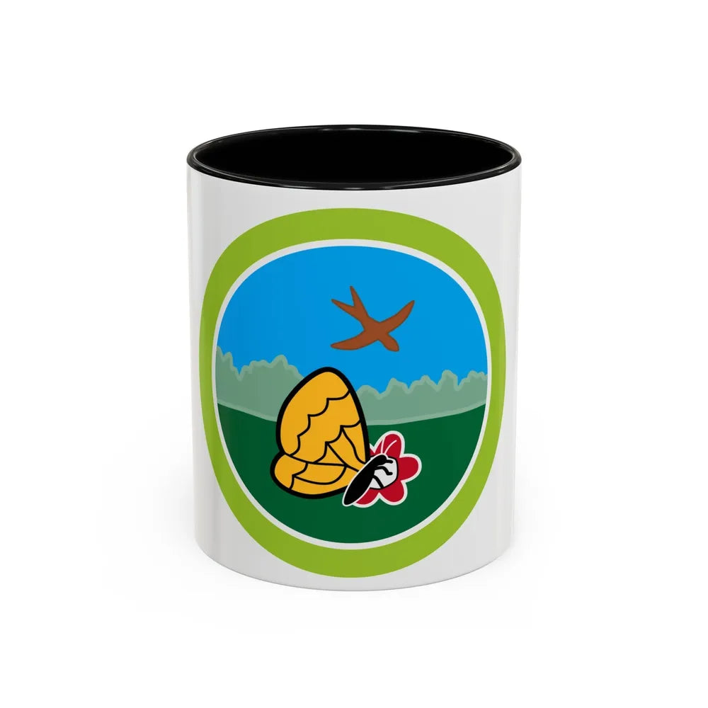 Nature (Boy Scout Merit Badge) Accent Coffee Mug-11oz-Black-Go Mug Yourself