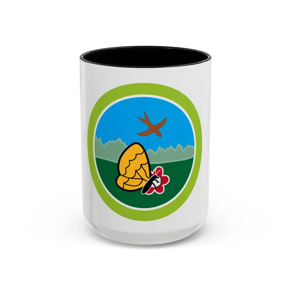 Nature (Boy Scout Merit Badge) Accent Coffee Mug-15oz-Black-Go Mug Yourself