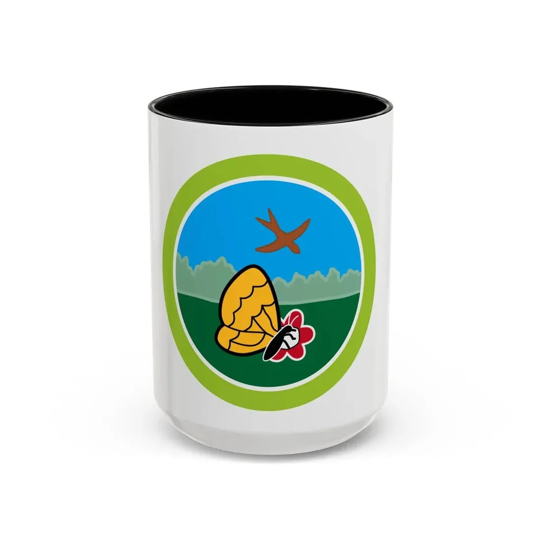Nature (Boy Scout Merit Badge) Accent Coffee Mug 15oz Black - Go Mug Yourself