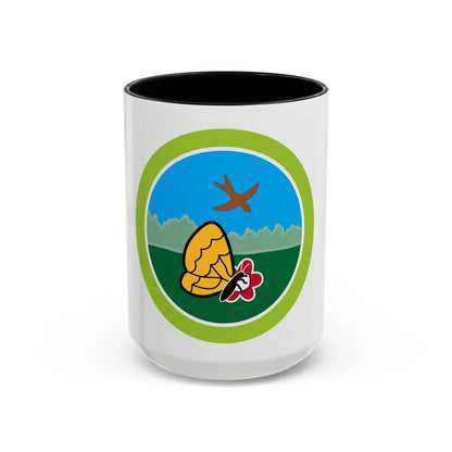 Nature (Boy Scout Merit Badge) Accent Coffee Mug 15oz Black - Go Mug Yourself