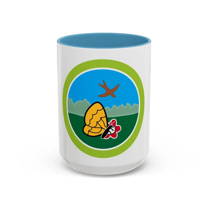 Nature (Boy Scout Merit Badge) Accent Coffee Mug-15oz-Light Blue-Go Mug Yourself