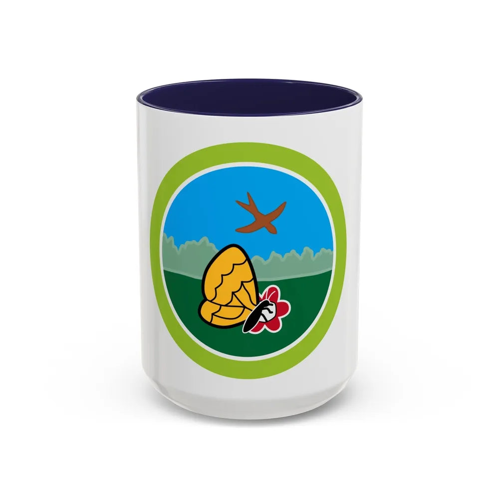 Nature (Boy Scout Merit Badge) Accent Coffee Mug-15oz-Navy-Go Mug Yourself