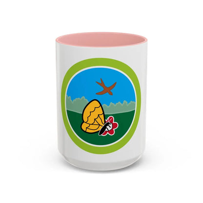 Nature (Boy Scout Merit Badge) Accent Coffee Mug-15oz-Pink-Go Mug Yourself