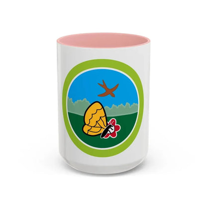 Nature (Boy Scout Merit Badge) Accent Coffee Mug 15oz Pink - Go Mug Yourself