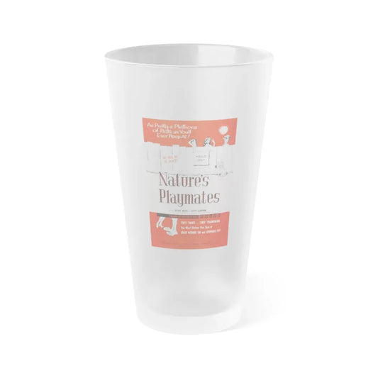 NATURE'S PLAYMATES 1962 Movie Poster - Frosted Pint Glass 16oz 16oz Frosted - Go Mug Yourself