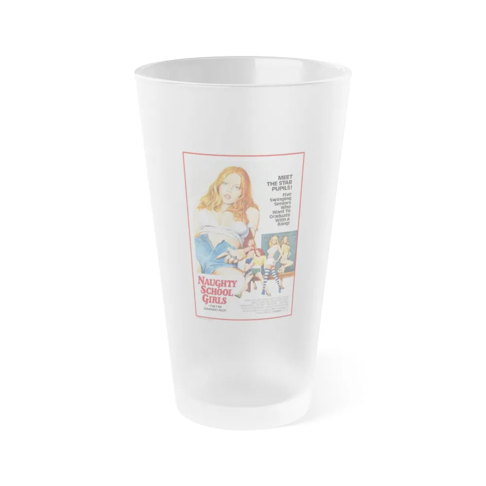 NAUGHTY SCHOOLGIRLS 1976 Movie Poster - Frosted Pint Glass 16oz-16oz-Frosted-Go Mug Yourself