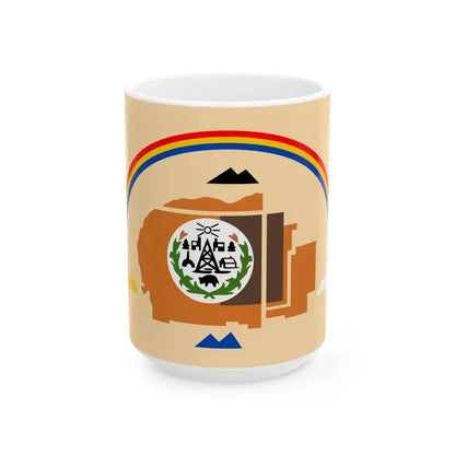 Navajo flag (United States) White Coffee Mug 15oz - Go Mug Yourself