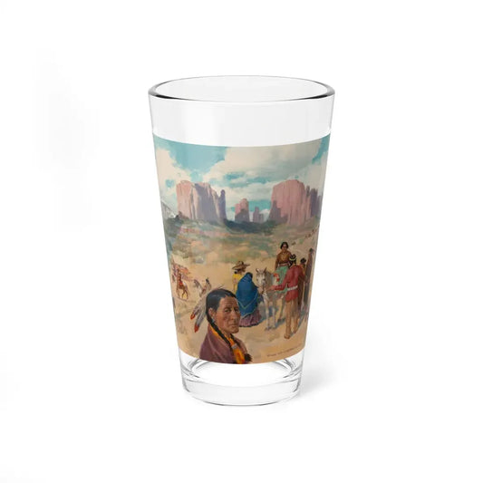 Navajo Indians Assemble for a Sing (Magazine Illustration) Pint Glass 16oz 16oz - Go Mug Yourself