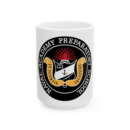 Naval Academy Preparatory School (U.S. Navy) White Coffee Mug-15oz-Go Mug Yourself