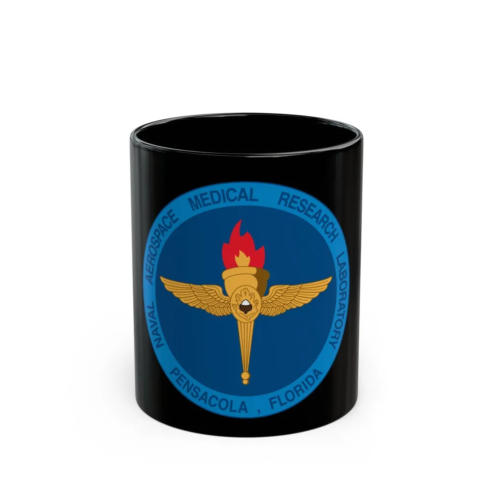 Naval Aerospace Medical Research Laboratory Florida (U.S. Navy) Black Coffee Mug-11oz-Go Mug Yourself