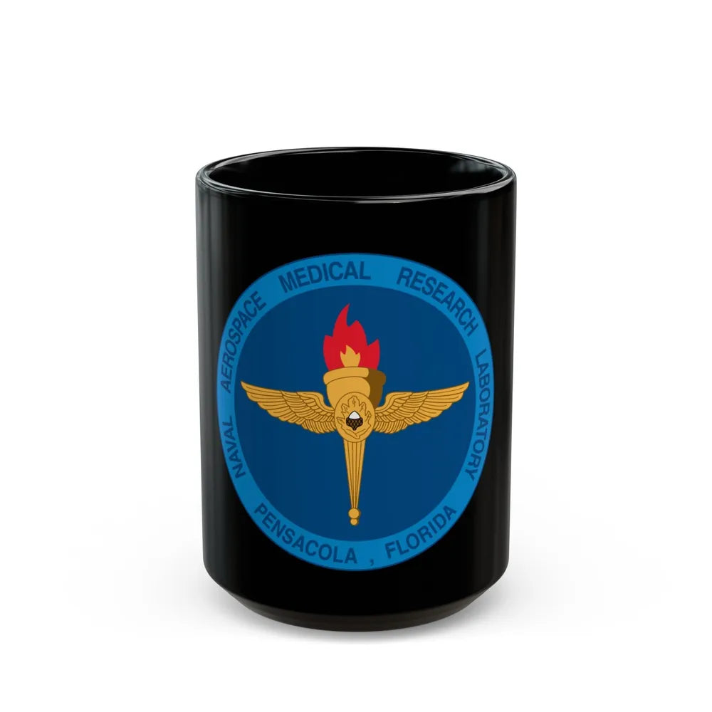 Naval Aerospace Medical Research Laboratory Florida (U.S. Navy) Black Coffee Mug-15oz-Go Mug Yourself