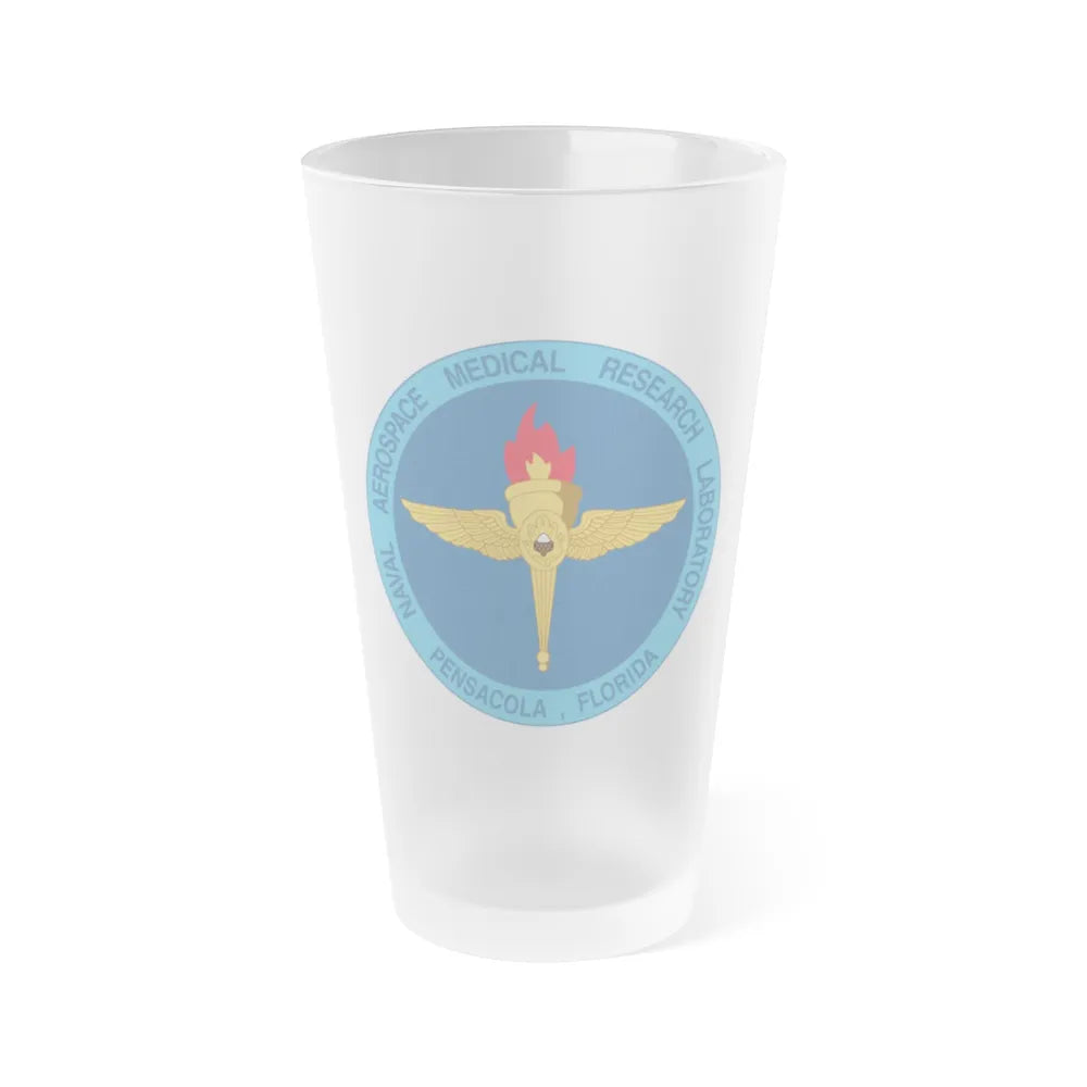 Naval Aerospace Medical Research Laboratory Florida (U.S. Navy) Frosted Pint Glass 16oz-Go Mug Yourself