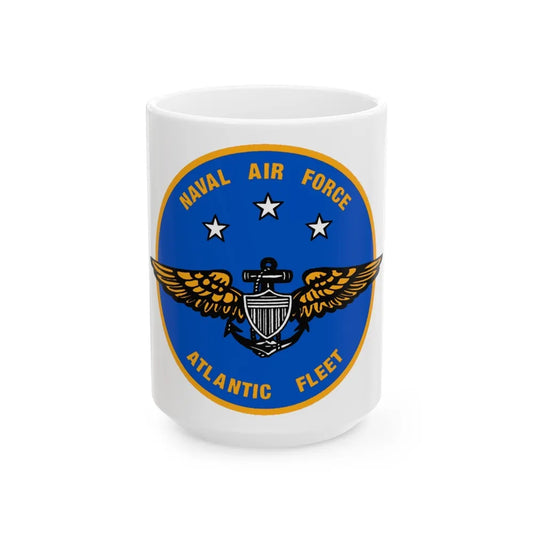 Naval Air Force Atlantic Fleet (U.S. Navy) White Coffee Mug-15oz-Go Mug Yourself