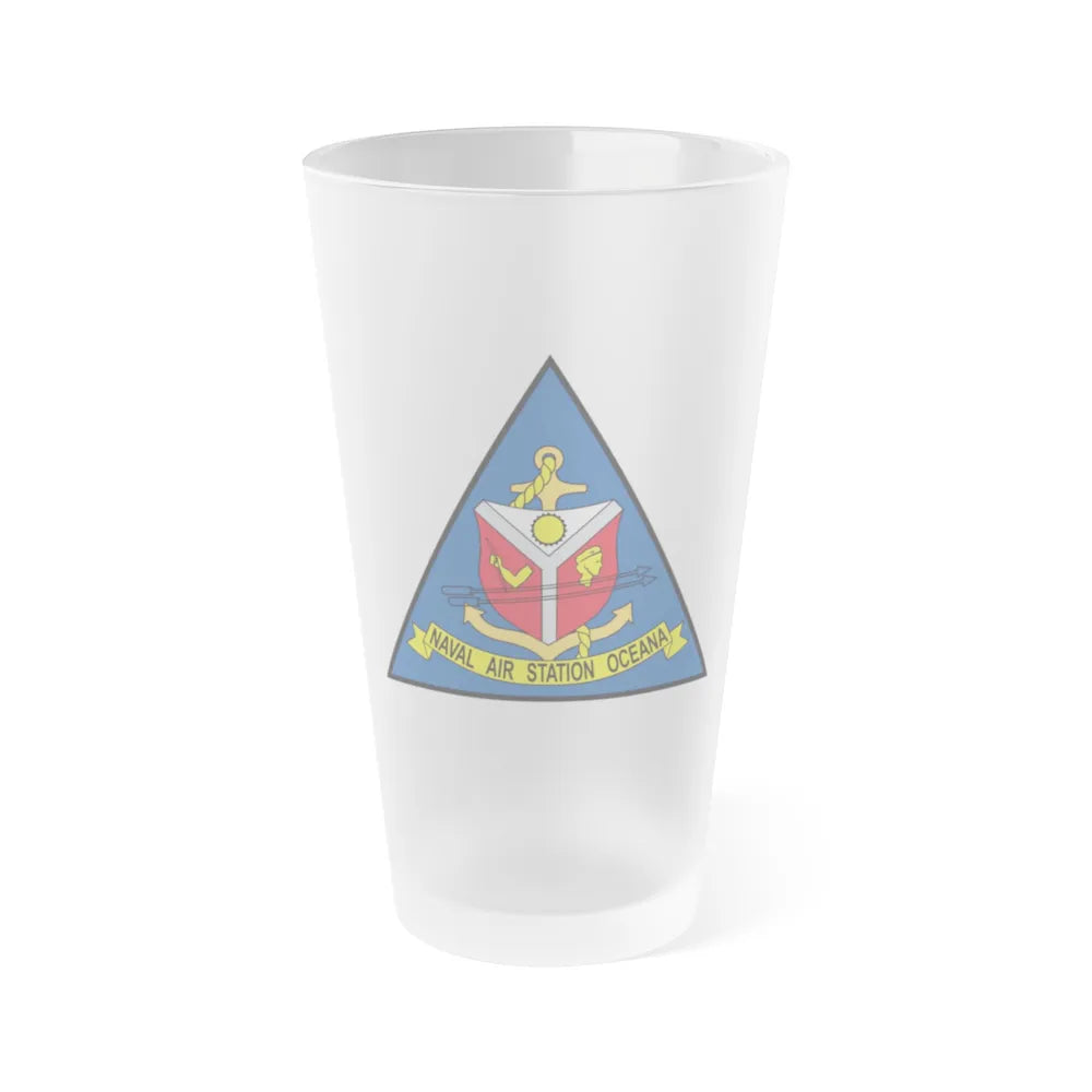 Naval Air Station Aceana (U.S. Navy) Frosted Pint Glass 16oz-Go Mug Yourself