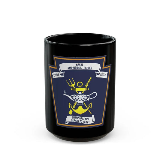 Naval Amphibious School Little Creek (U.S. Navy) Black Coffee Mug-15oz-Go Mug Yourself