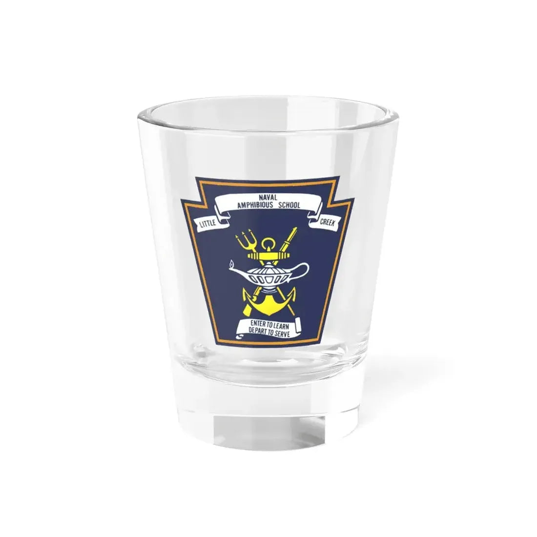 Naval Amphibious School Little Creek (U.S. Navy) Shot Glass 1.5oz 1.5oz - Go Mug Yourself
