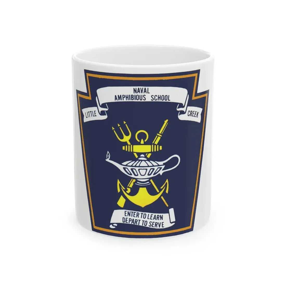 Naval Amphibious School Little Creek (U.S. Navy) White Coffee Mug 11oz - Go Mug Yourself