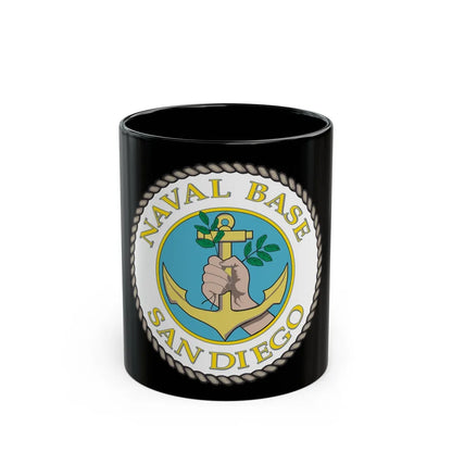 Naval Base San Diego (U.S. Navy) Black Coffee Mug-11oz-Go Mug Yourself