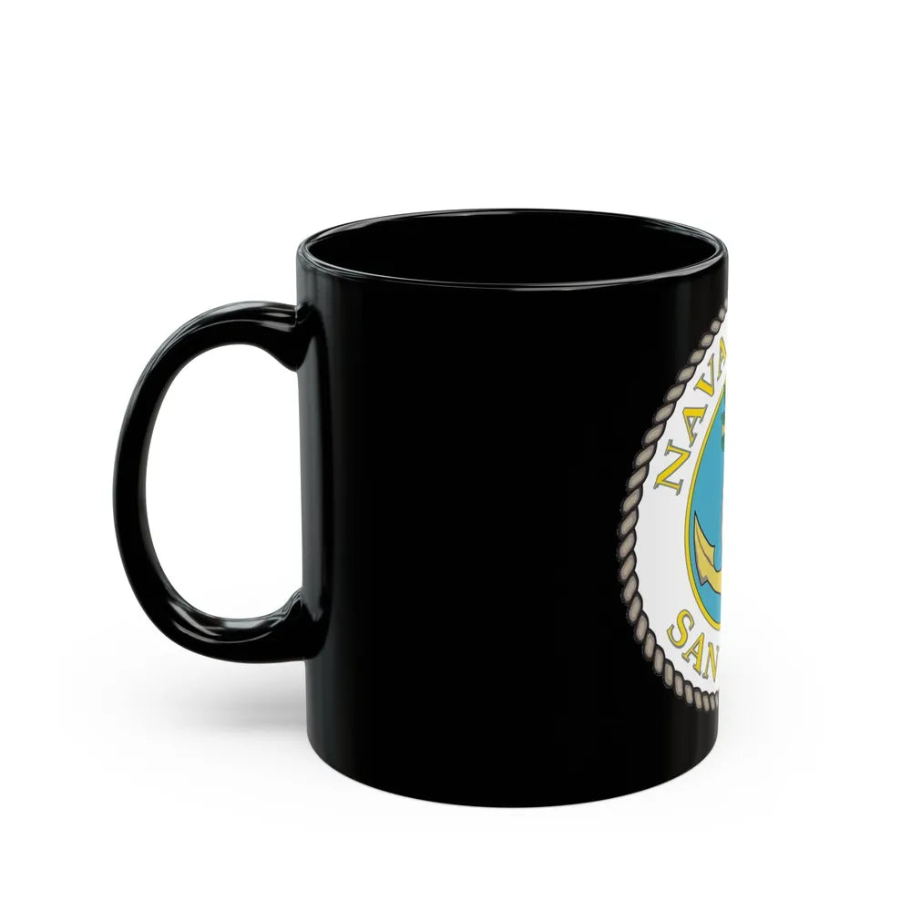 Naval Base San Diego (U.S. Navy) Black Coffee Mug-Go Mug Yourself