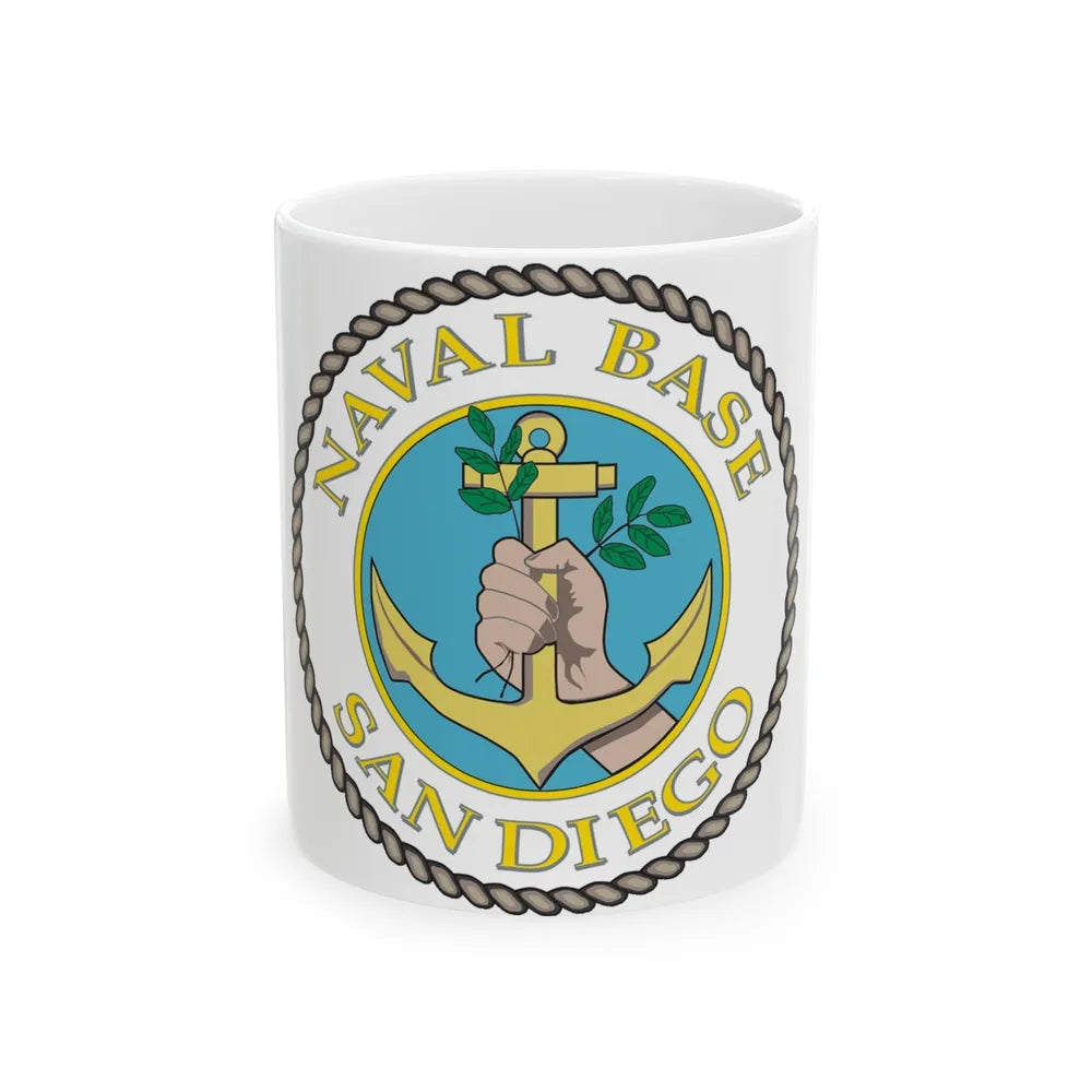 Naval Base San Diego (U.S. Navy) White Coffee Mug-11oz-Go Mug Yourself