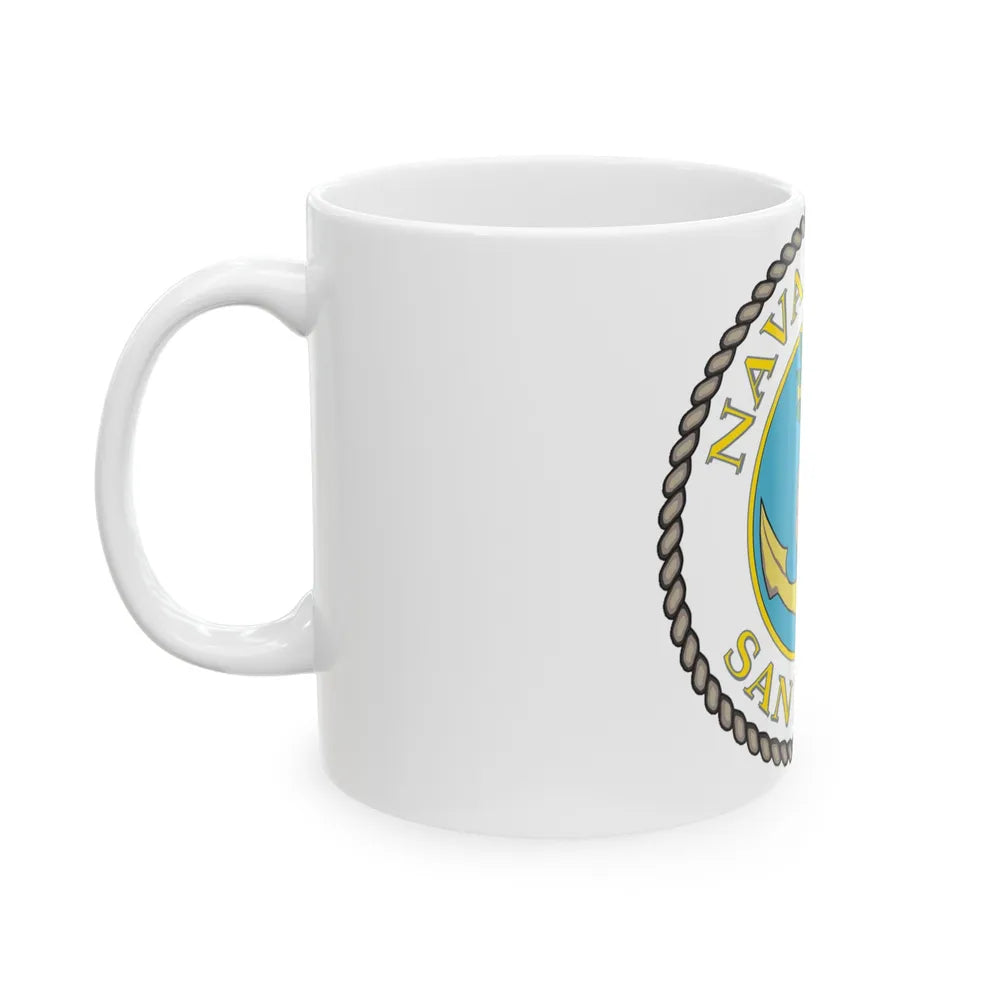 Naval Base San Diego (U.S. Navy) White Coffee Mug-Go Mug Yourself