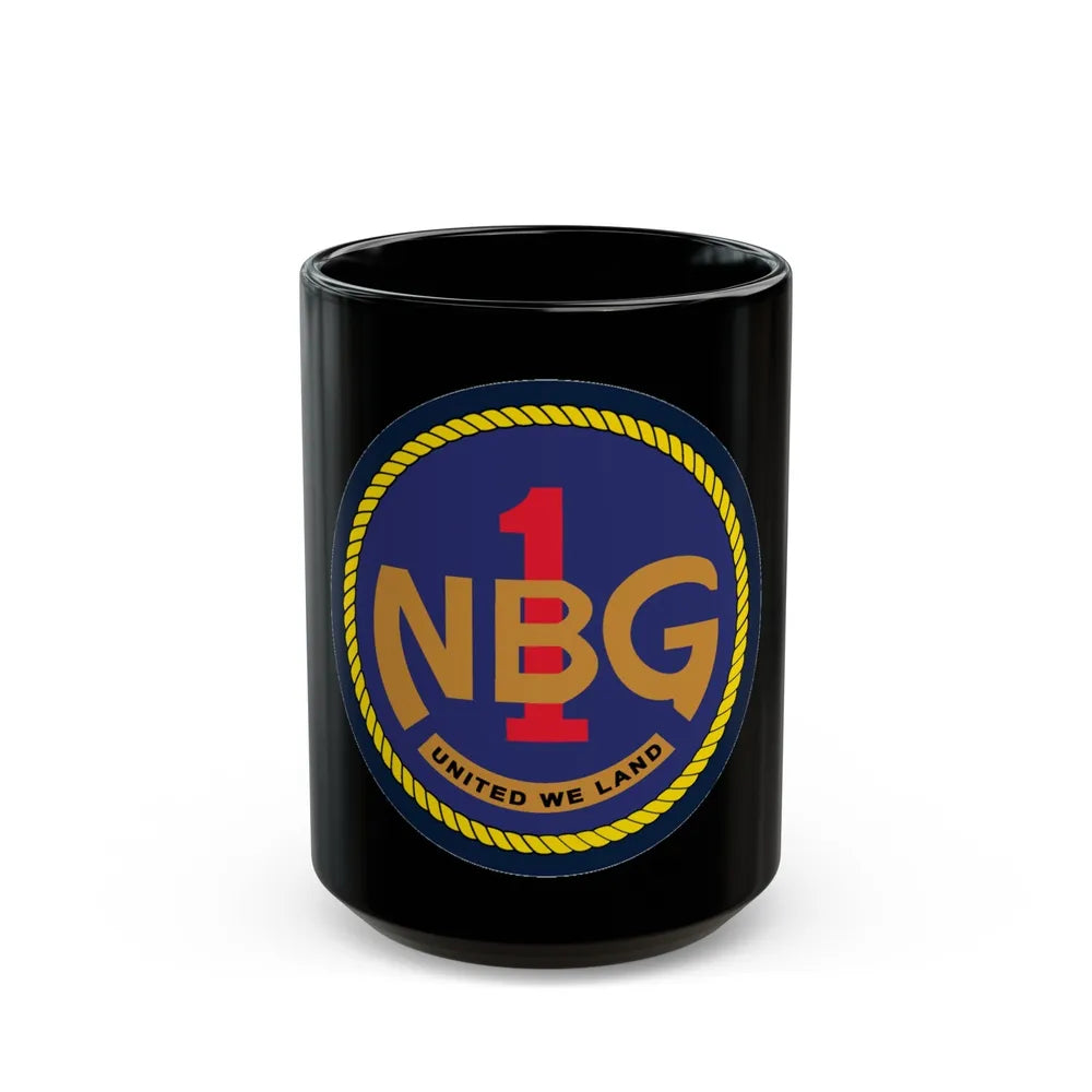 Naval Beach Group 1 (U.S. Navy) Black Coffee Mug-15oz-Go Mug Yourself