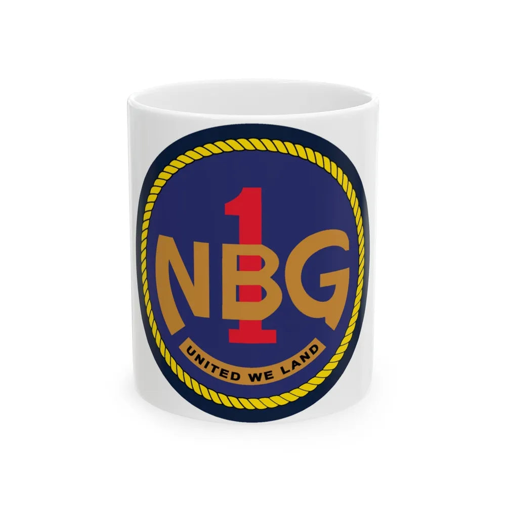 Naval Beach Group 1 (U.S. Navy) White Coffee Mug-11oz-Go Mug Yourself